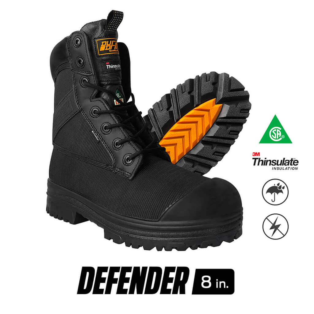 DuraDrive Men's CSA DEFENDER 8 in. Ballistic Nylon Composite Toe Metal Free Waterproof Work Boots