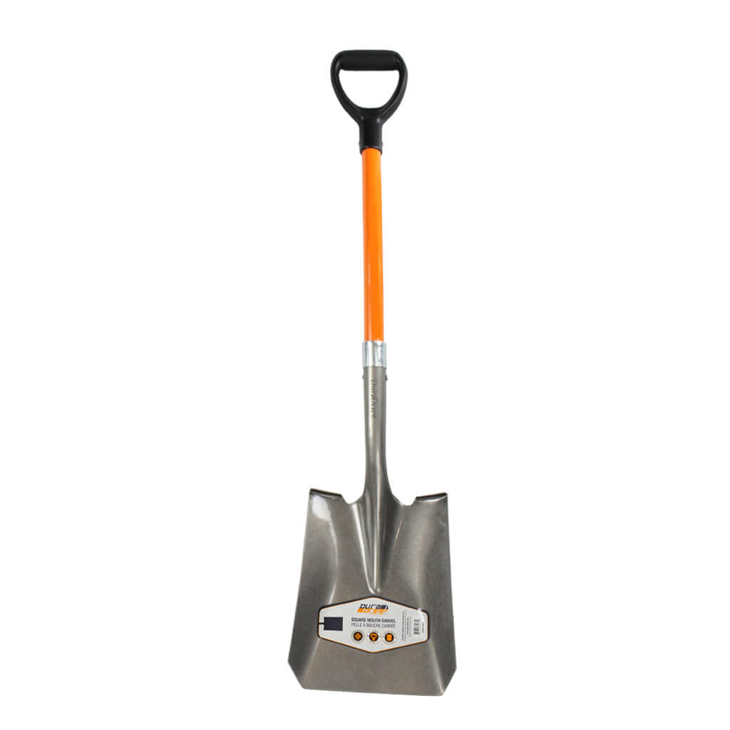 DuraDrive 40 in. Fibreglass D-Handle Square Mouth Shovel