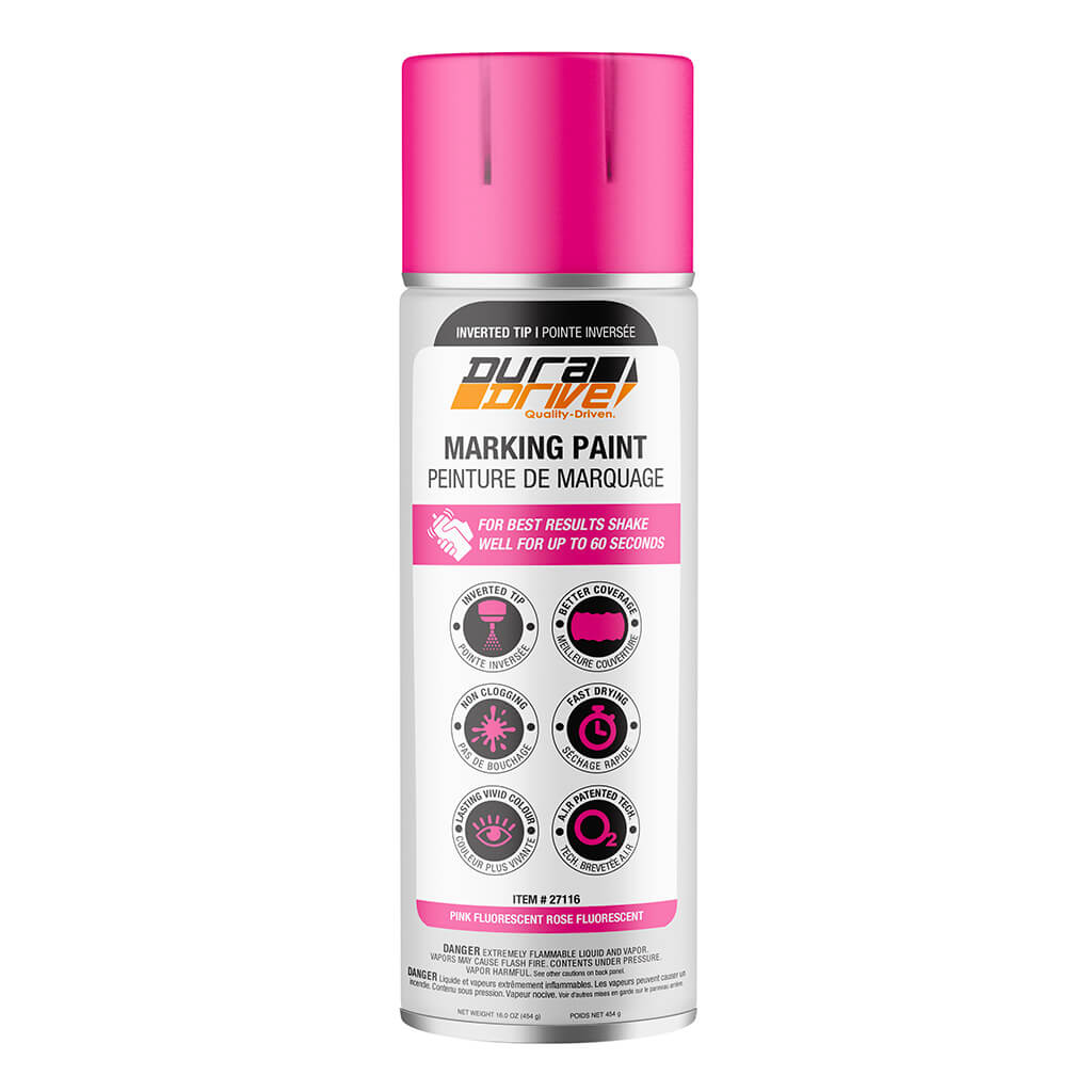 DuraDrive 16 oz. Pink Inverted Marking Spray Paint