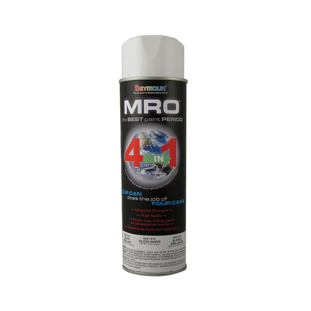 Seymour 620-1413 16 oz. Gloss White MRO Enamel High Solids Spray Paint