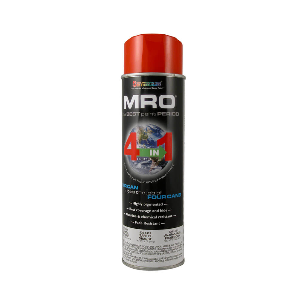 Seymour 620-1451 16 oz. Safety Orange MRO Enamel High Solids Spray Paint