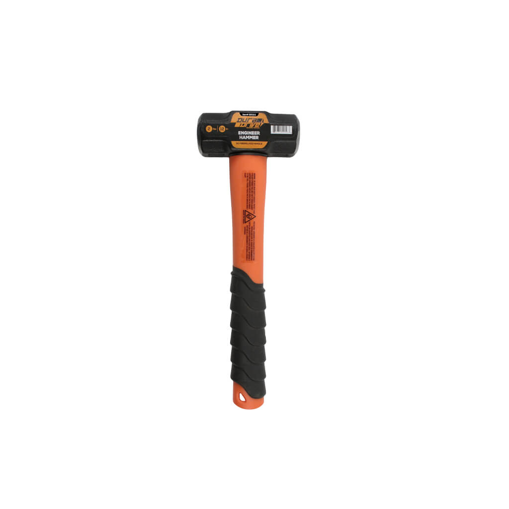 DuraDrive 12 in. 2 lb. Fibreglass Handle Forged Steel Head Engineer Hammer