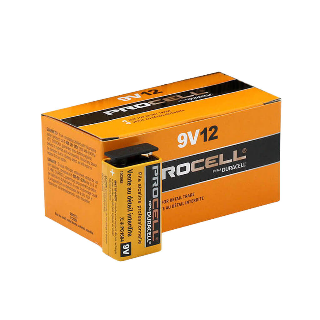 DURACELL PS1604 Alkaline 9-Volt PROCELL Snap-Contact Battery (12- Pack)