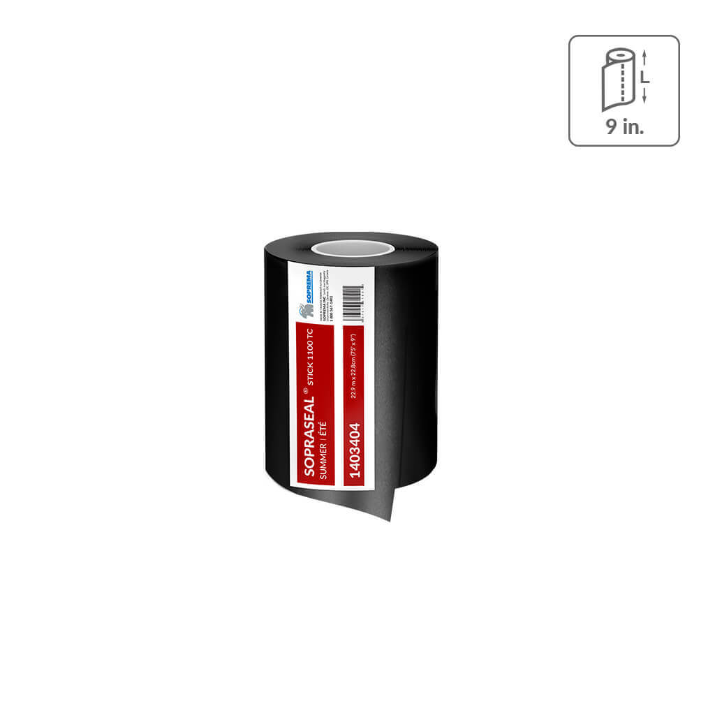 Sopraseal Cut-In-Roll Stick 1100T Summer Grade 9 in. x 75 ft. Self-Adhesive Air-Barrier and Waterproof Membrane