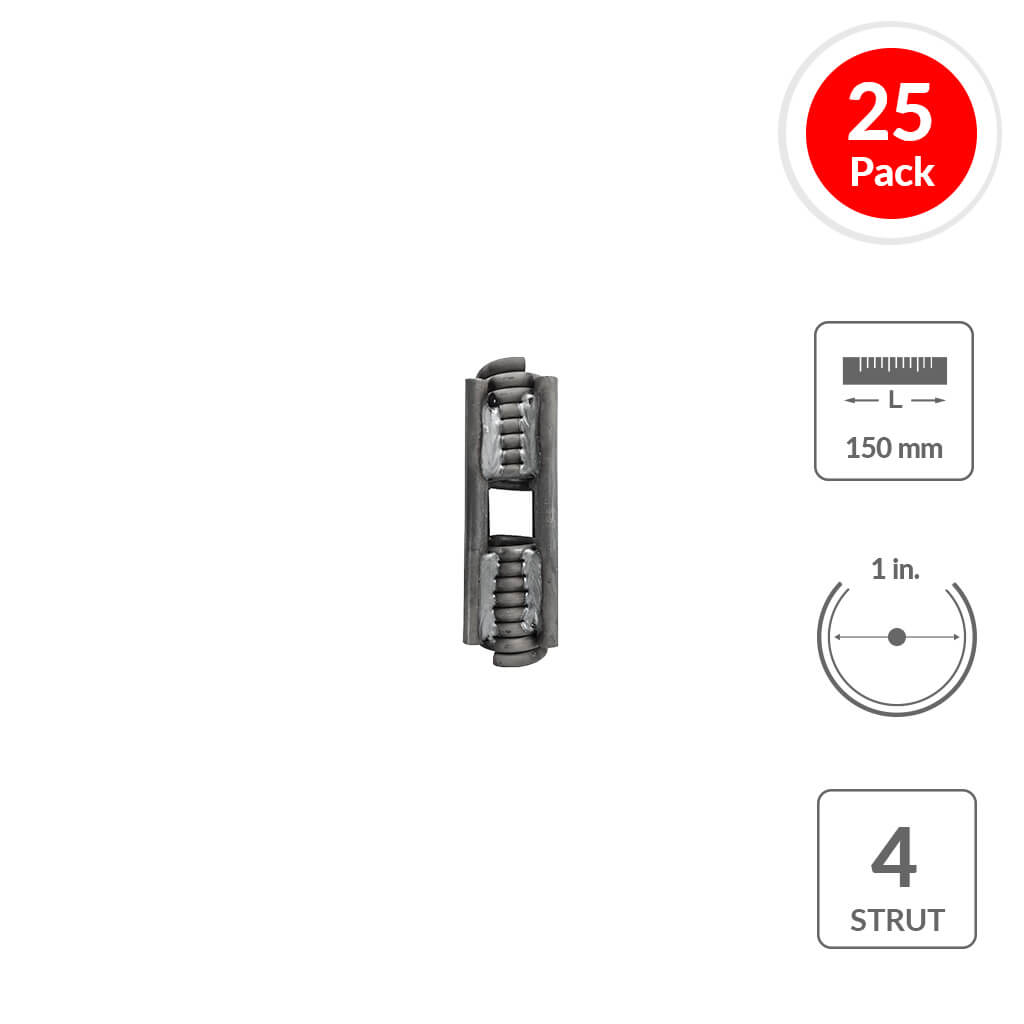 SureBuilt SBCFCT1150MM4S 1 in. x 150mm Heavy-Duty 4-Strut ConeFast Coil Tie (25-Pack)