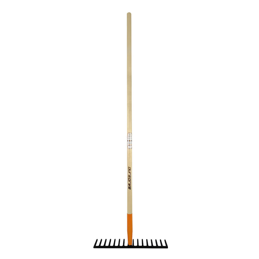 DuraDrive 60 in. 16-Tine Wood Handle Extra Heavy Duty Rake