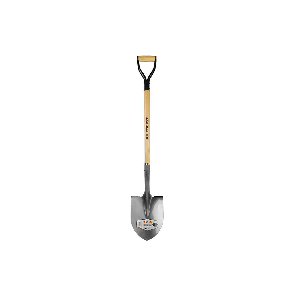 DuraDrive 35 in. Ash Wood D-Handle Round Point Shovel