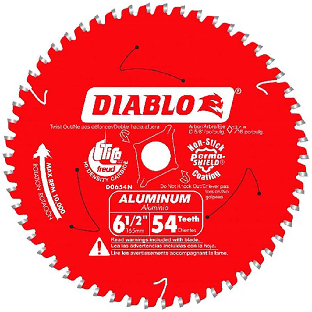 Freud Diablo D0654N 6-1/2 in. 54-Tooth Super Density Micro-Grain Carbide Tipped Medium Aluminum Cutting Saw Blade