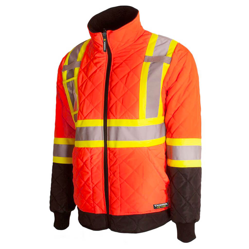Terra 116505OR Orange Hi-Vis Lined Freezer Jacket