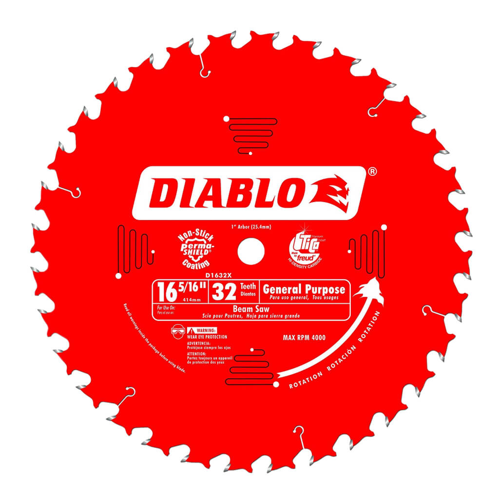 Freud Diablo D1632X 16-5/16 in. 32-Tooth High Density Carbide General Purpose Wood Cutting Saw Blade