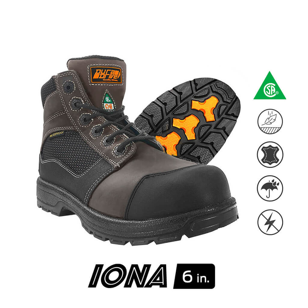 DuraDrive Men's CSA IONA 8 in. Composite Toe Ultra-Light Waterproof Work Boots