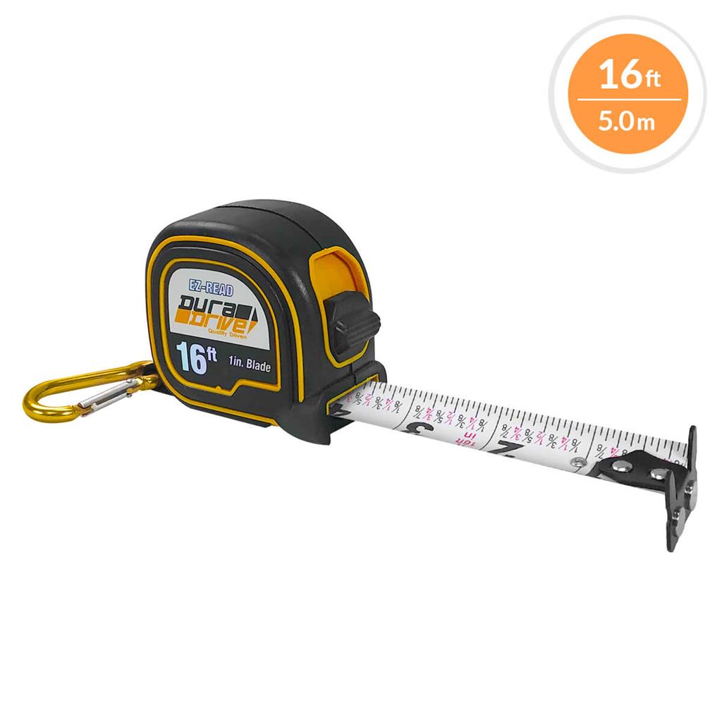 DuraDrive 16 ft. Imperial EZ-Read Magnetic Double Side Dual Hook Tape Measure