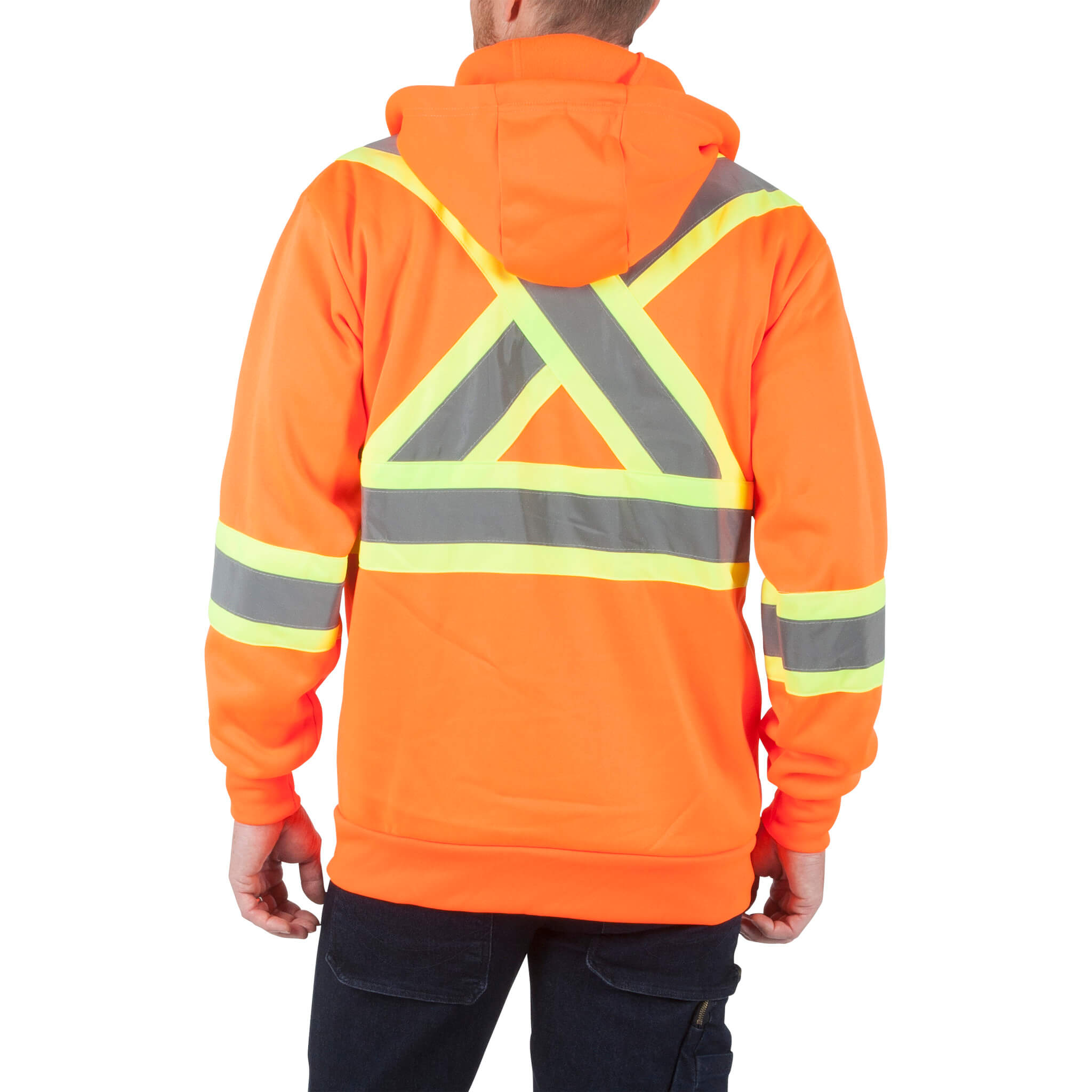 DuraDrive Orange Hi-Vis Class 1 L2 Hoodie Detachable Hood