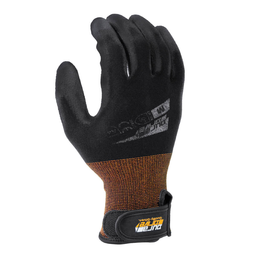 DuraDrive Black SHADE PU Palm Dipped Touch-Screen Work Gloves