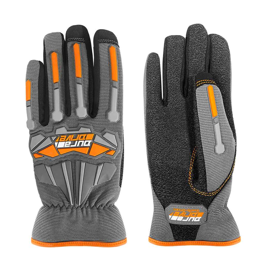 DuraDrive Grey SABLE Impact-Resistant Abrasion Resistant Technical Work Gloves