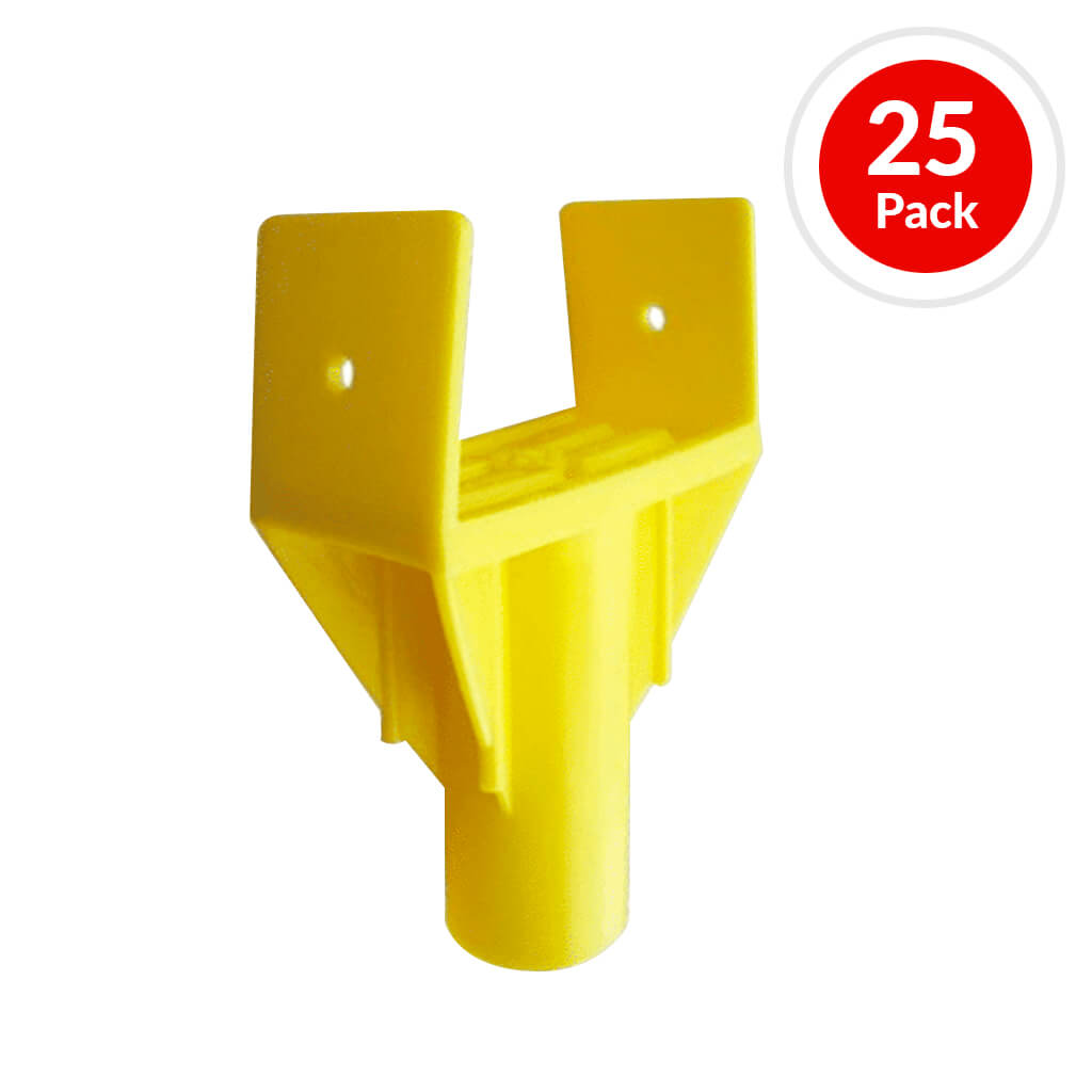 2 in. x 4 in. High-Visibility Yellow Carnie Cap Style Rebar End Cap (25-Pack)