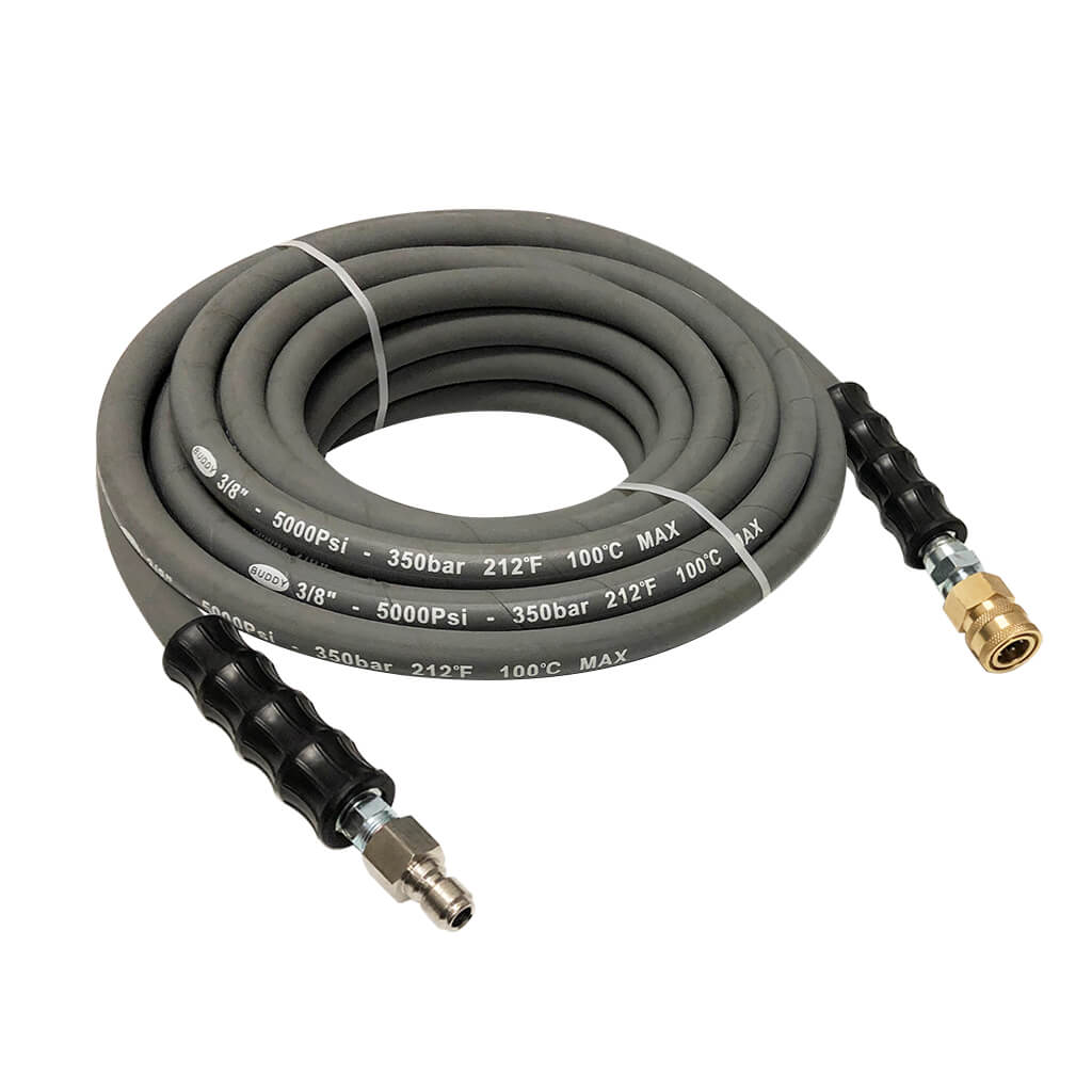 BUDDY 82025 3/8 in. x 25 ft. 5,000 PSI Grey Pressure Washer Hose