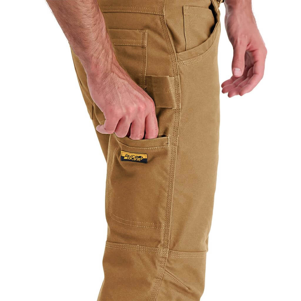 DuraDrive Men's EASY RIDER Relaxed Fit Water Repellent Brush Duck Cotton Work Pants