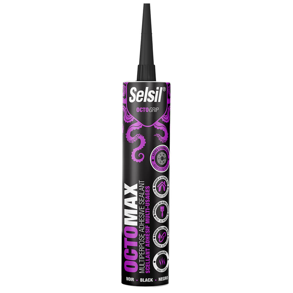 Selsil 290mL Black OCTOMAX Multi-Purpose Adhesive Sealant