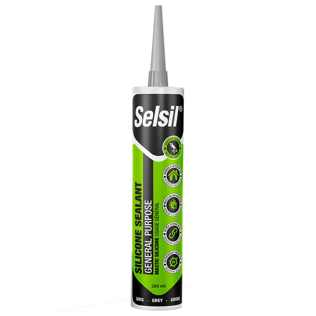 Selsil 280mL General Purpose 100% Silicone, Grey
