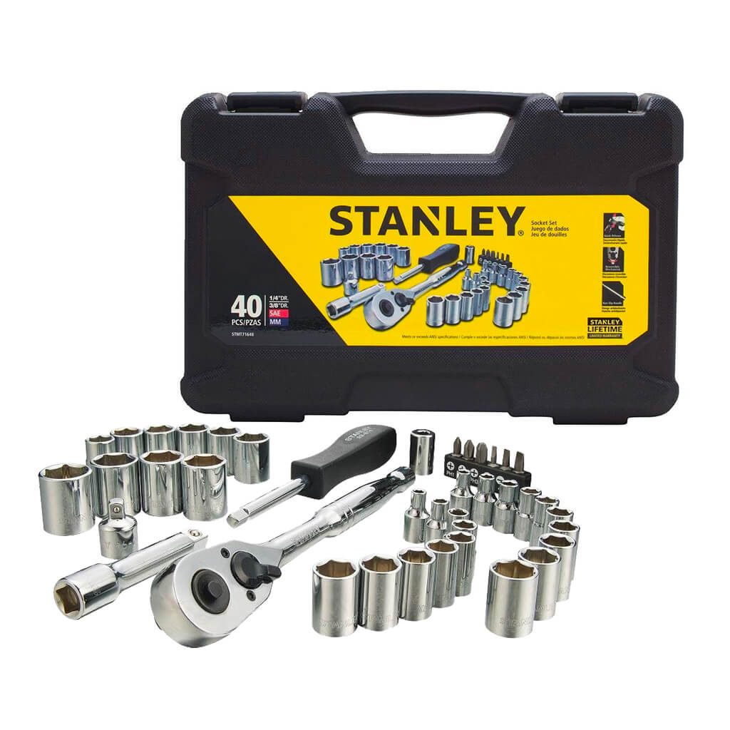 STANLEY STMT71648 1/4 in. and 3/8 in. Drive Mechanic Tool Set (40-Piece)