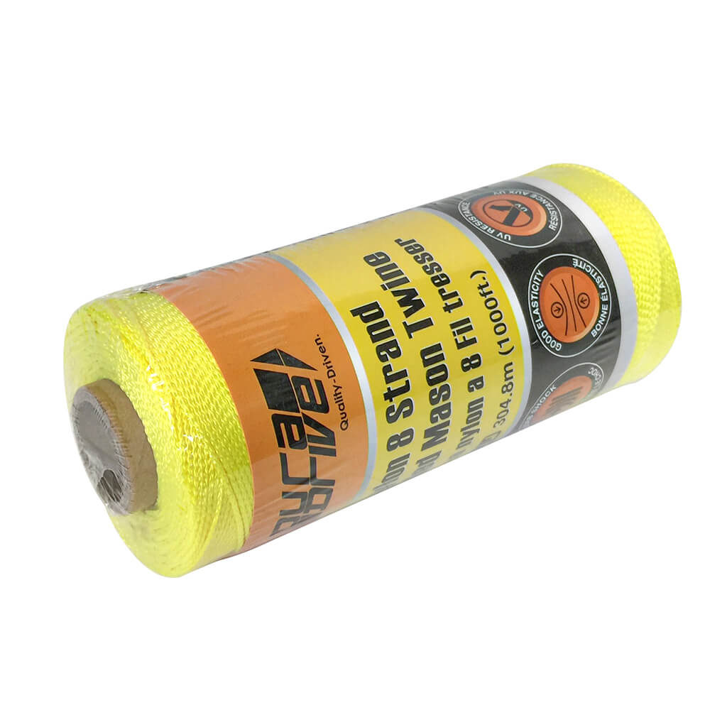 DuraDrive 1000 ft. Bright Yellow Braided Nylon Mason Line Twine