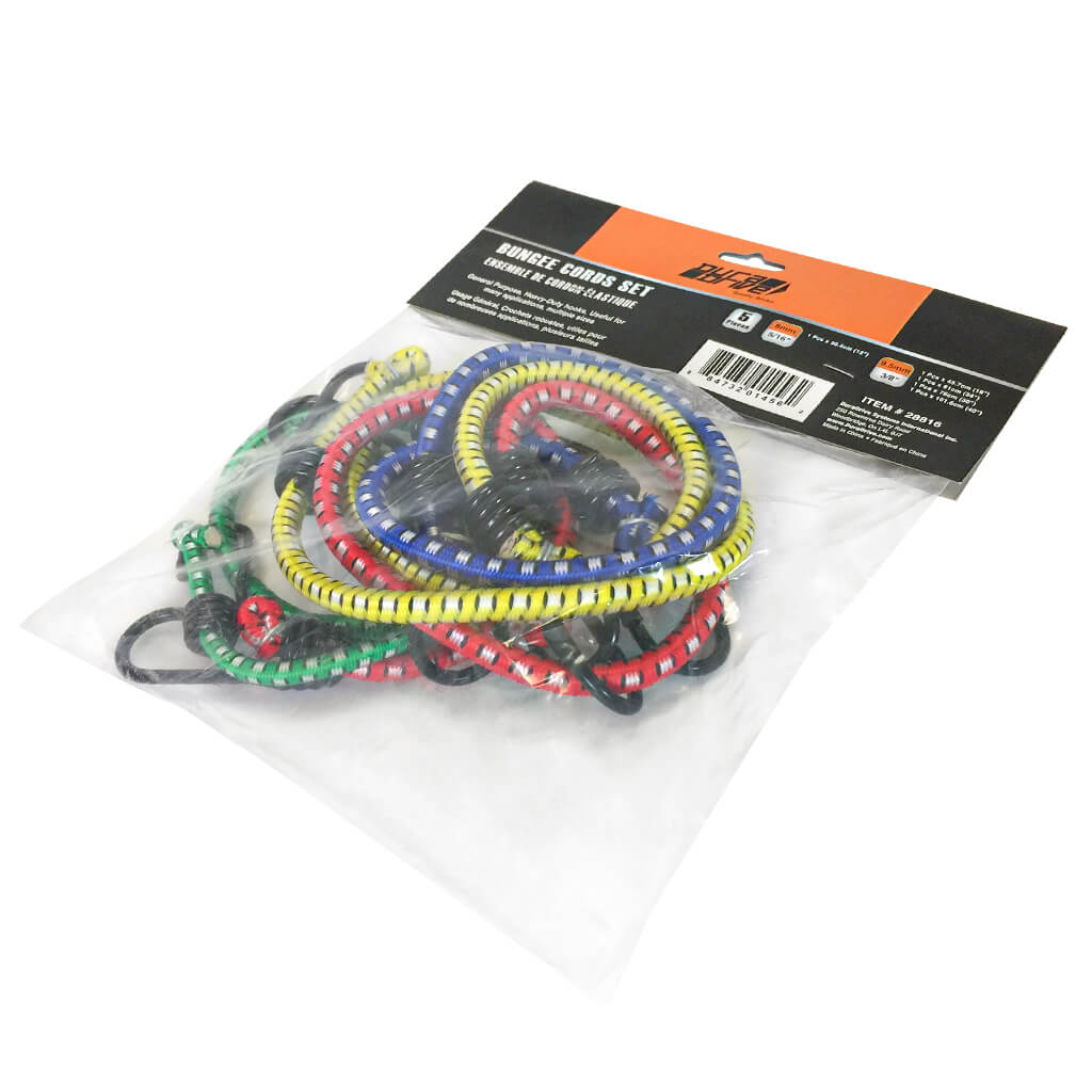 DuraDrive Assorted Heavy Duty Bungee Cord Set (5-Piece)