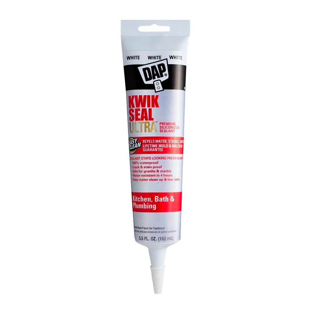 DAP 74823 162mL KWIK SEAL ULTRA White Kitchen, Bath and Plumbing Siliconized Sealant