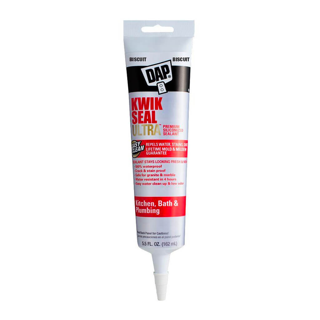 DAP 74822 162mL KWIK SEAL ULTRA Biscuit Kitchen, Bath and Plumbing Siliconized Sealant