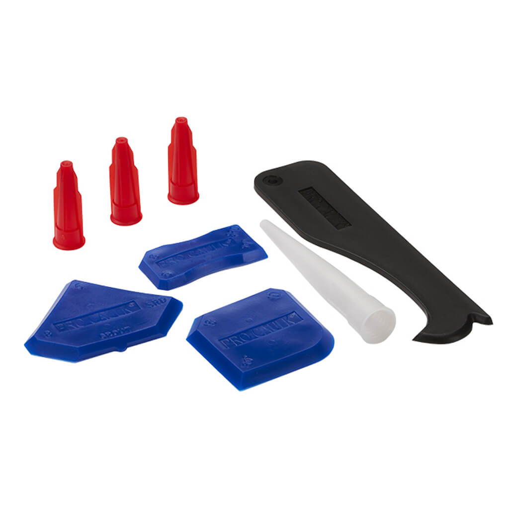 DAP 74875 Caulking Tool Kit with Sealing Tools, Caulk Remover, Extended Reach and Caulk Caps (8-Piec