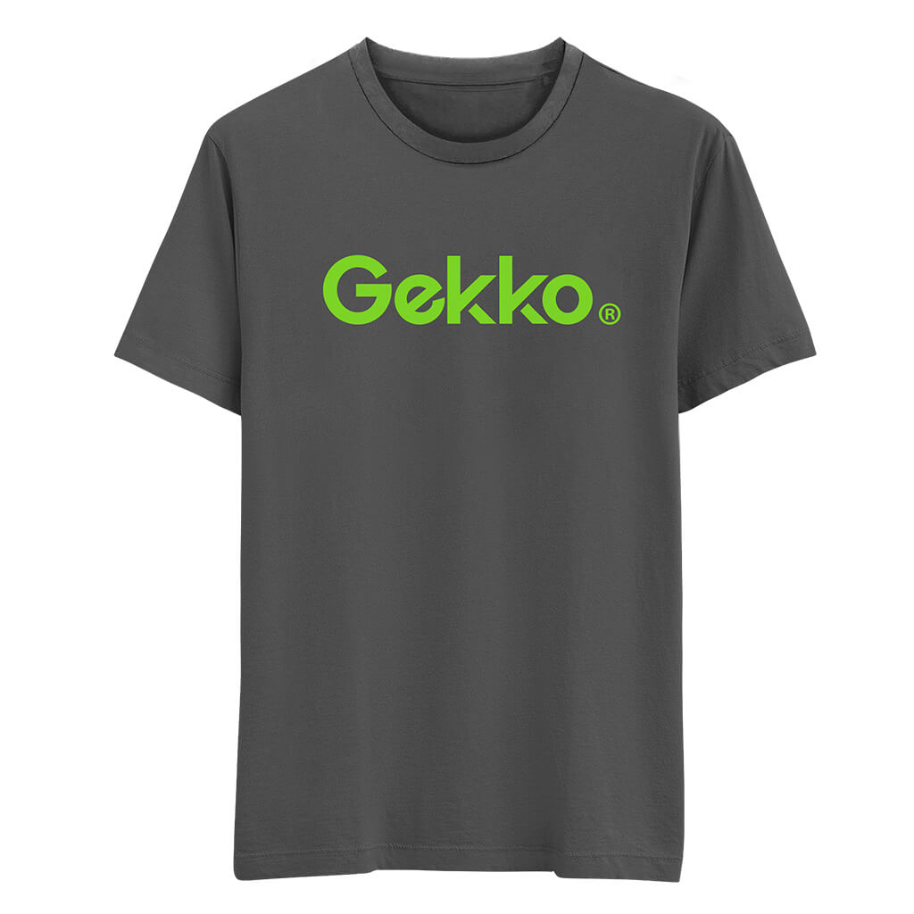 Gekko Men's Grey Short Sleeve Cotton T-Shirt