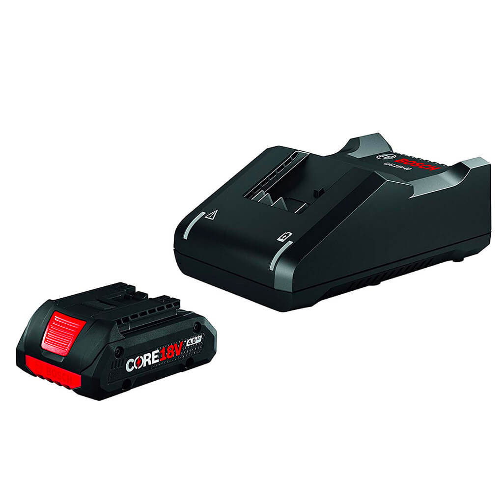 BOSCH GXS18V-15N15 18-Volt 4.0-Ah Lithium-Ion Battery and Charger Starter Kit