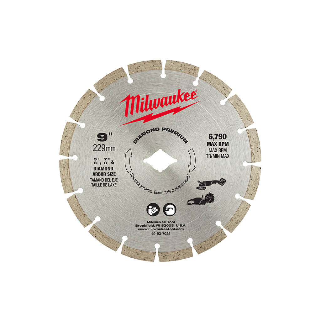 Milwaukee 49-93-7025 9 in. Premium Segmented Diamond Saw Blade