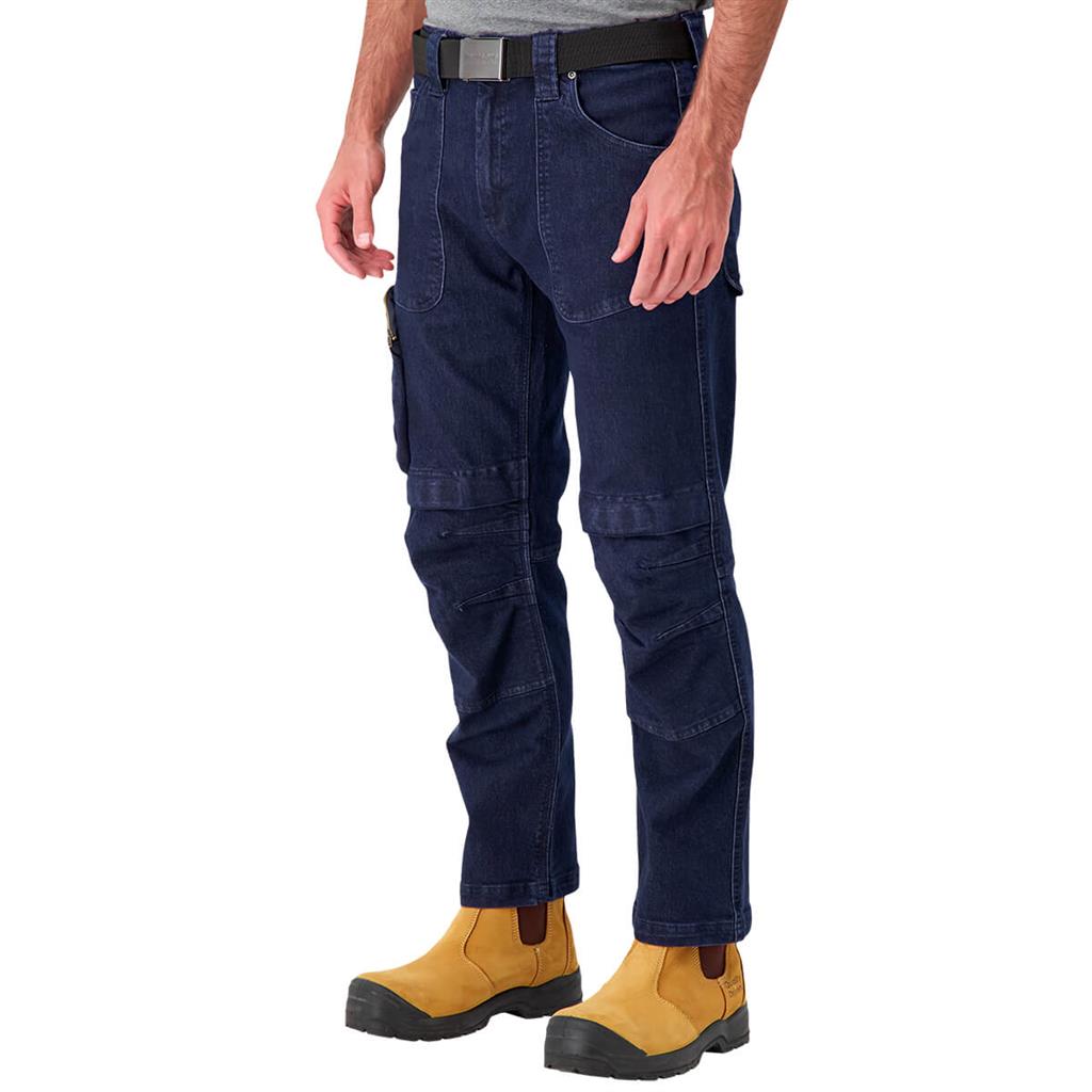 DuraDrive Men's FREEDOM Denim Dark Blue Jeans Work Pants