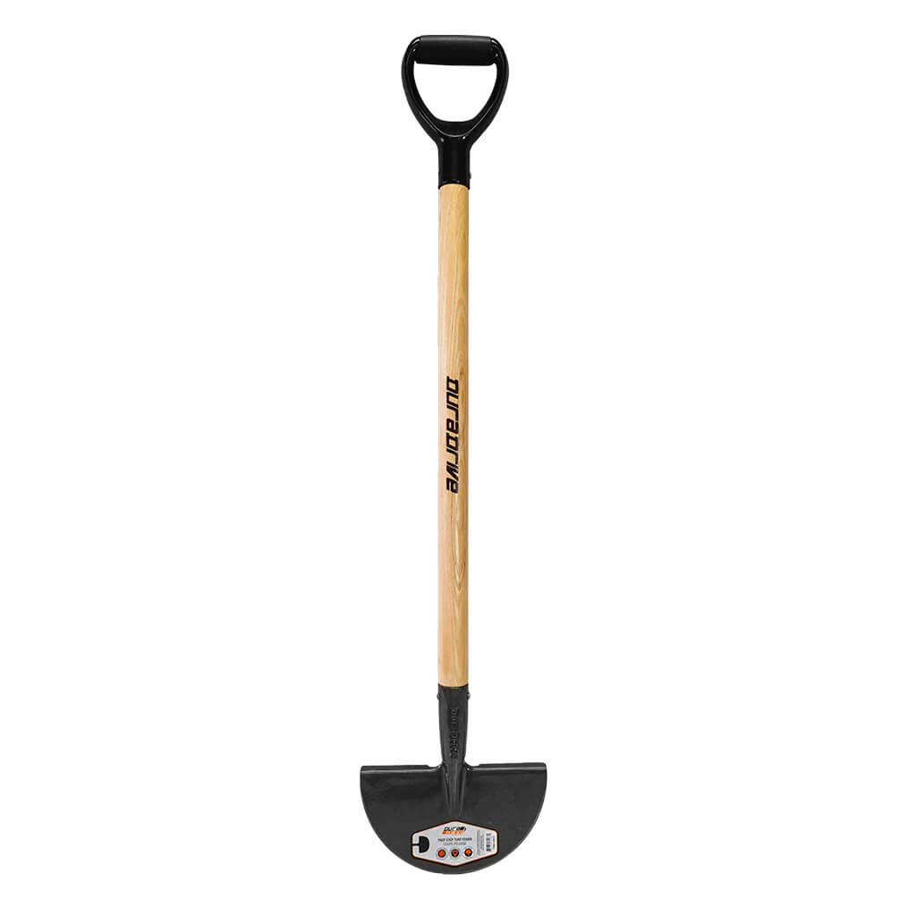 DuraDrive Ash Wood D-Handle Half-Moon Turf Grass Foot Step Edger