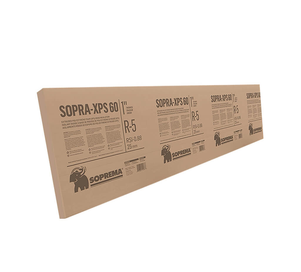 SOPRA XPS-60 1 in. x 24 in. x 96 in. Butt-Edge Extruded Polystyrene Rigid Insulation