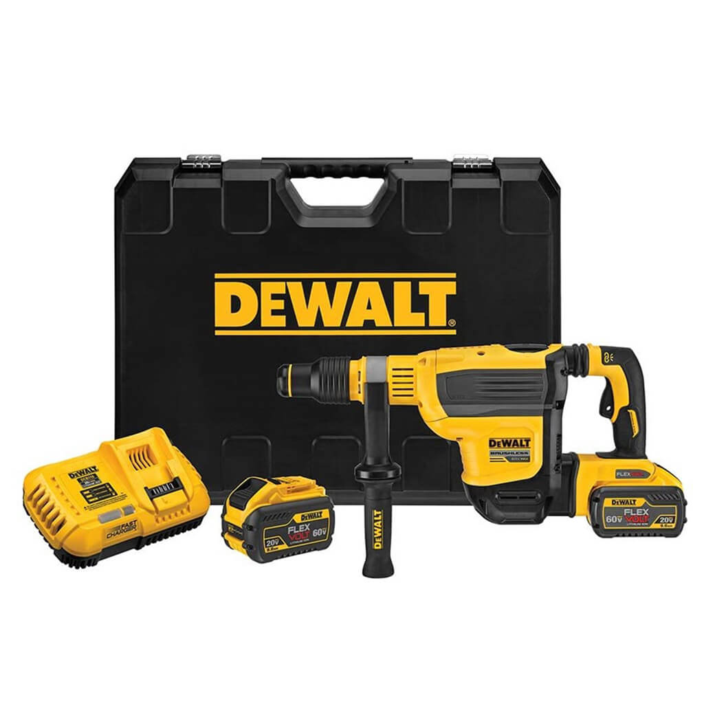 DEWALT DCH614X2 60-Volt MAX Lithium-Ion 1-3/4 in. Brushless SDS MAX Combination Rotary Hammer Kit