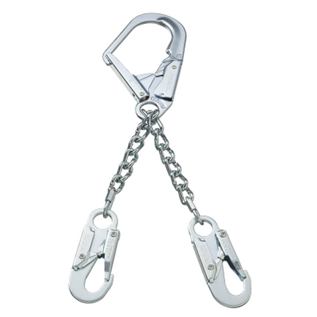 Peakworks RA-100 Fall Arrest Rebar Chain Assembly Lanyard with Form & Snap Hooks