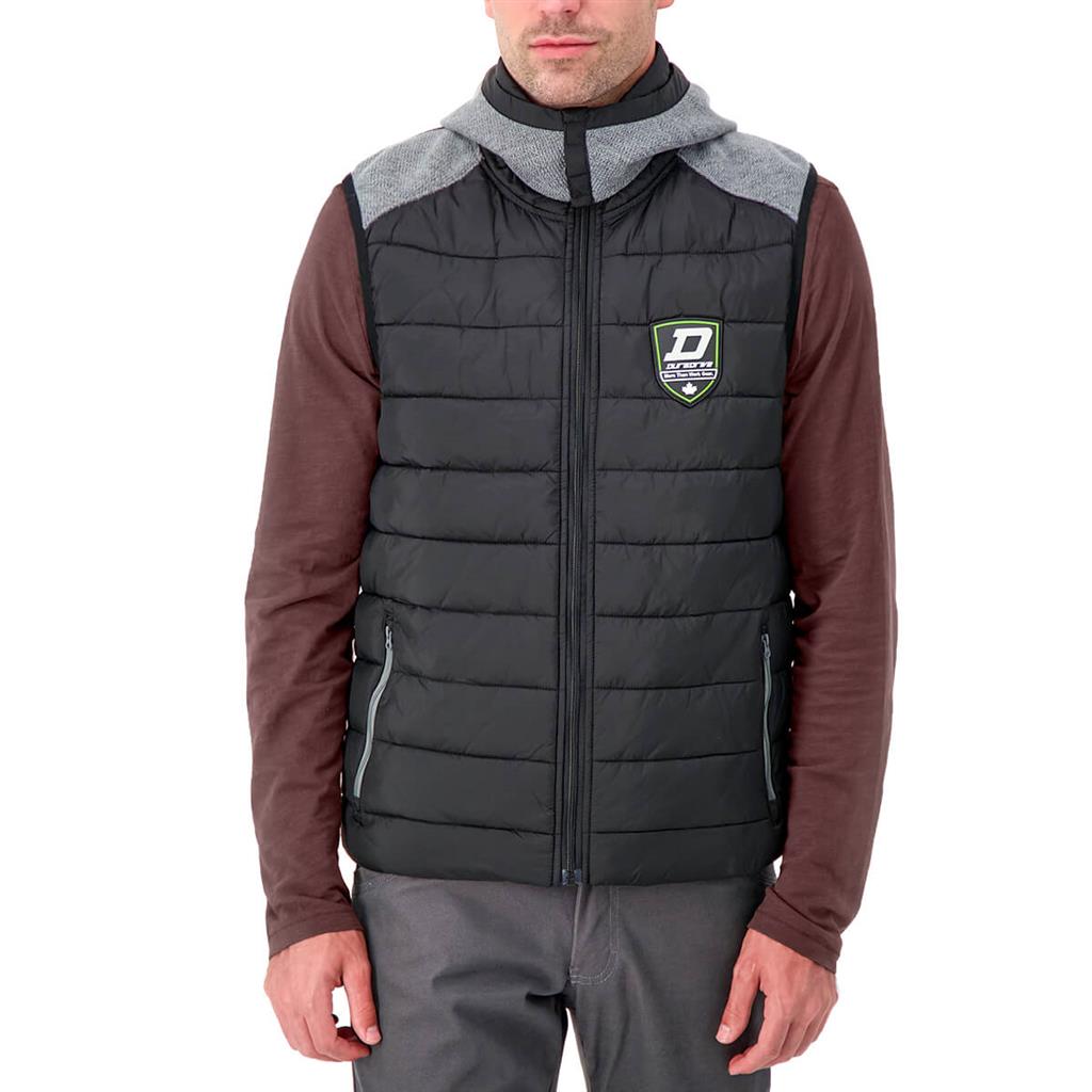 DuraDrive Men's WIZARD GREEN LABEL Quilted Vest with Hoodie