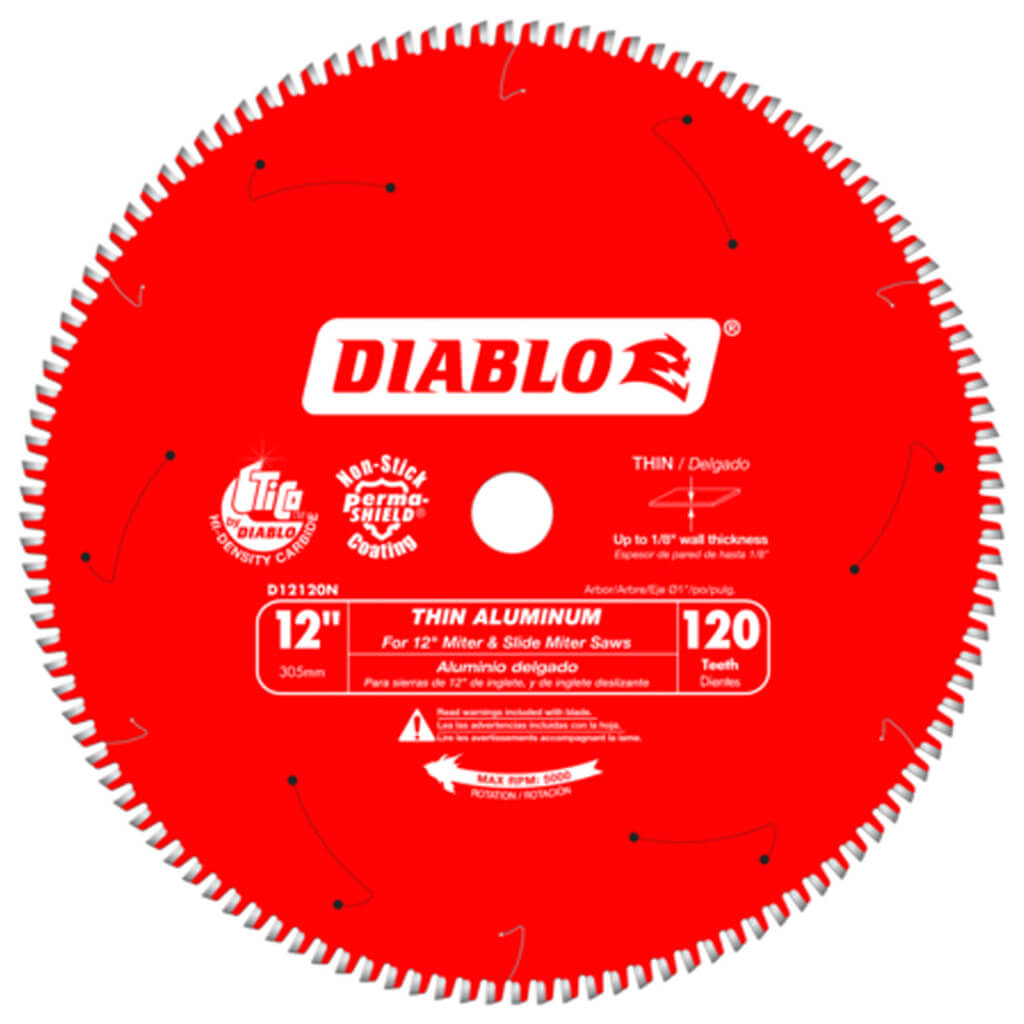 DIABLO D12120N 12 in. 120-Tooth Thin Micro-Grain Carbide Tipped Aluminum Cutting Saw Blade