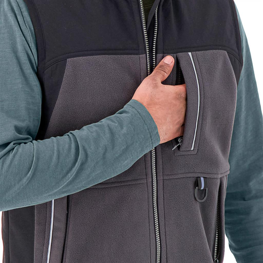 DuraDrive Yolo Charcoal/Black Fleece Work Vest