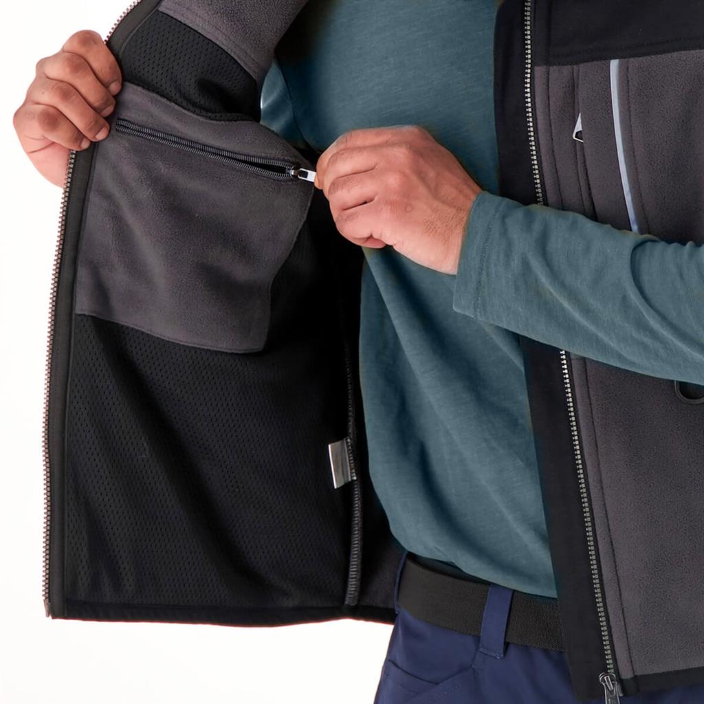 DuraDrive Yolo Charcoal/Black Fleece Work Vest