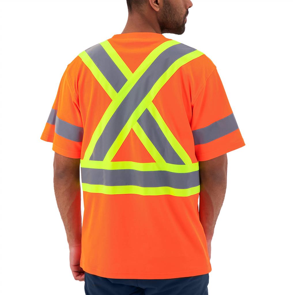 DuraDrive Men's Deluxe Hi-Vis Short Sleeve Cotton Rich Safety T-Shirt