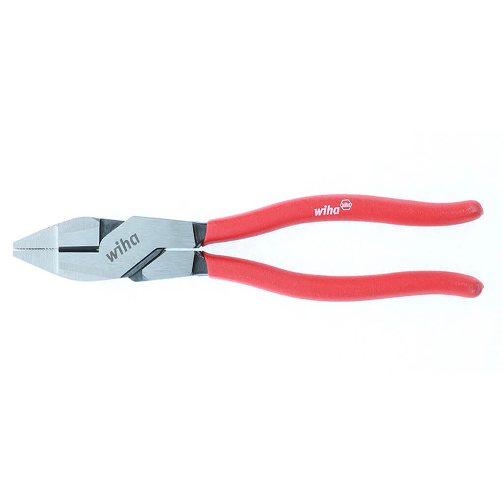 Wiha 32631 9-1/2 in. High-Leverage Non-Slip Red Plastic Handle Lineman's Plier