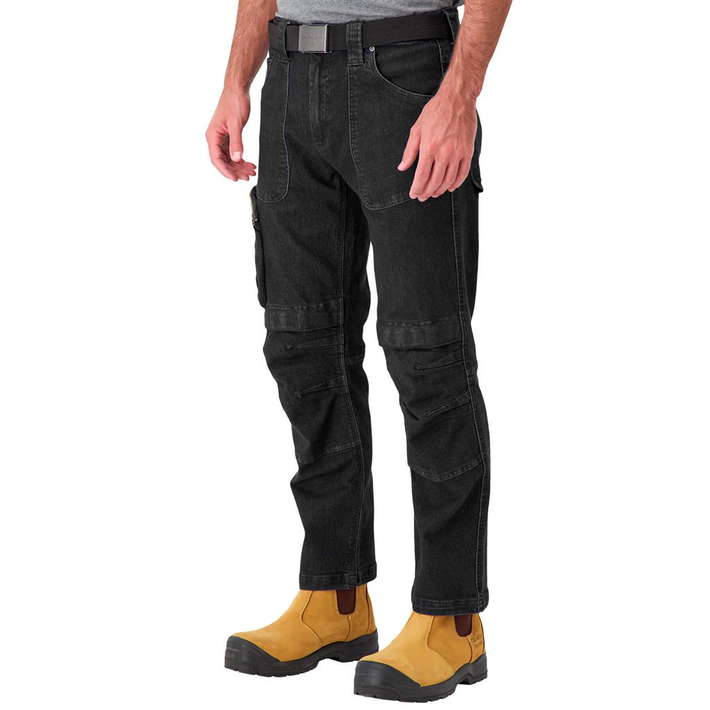 DuraDrive Men's FREEDOM Denim Black Jeans Work Pants