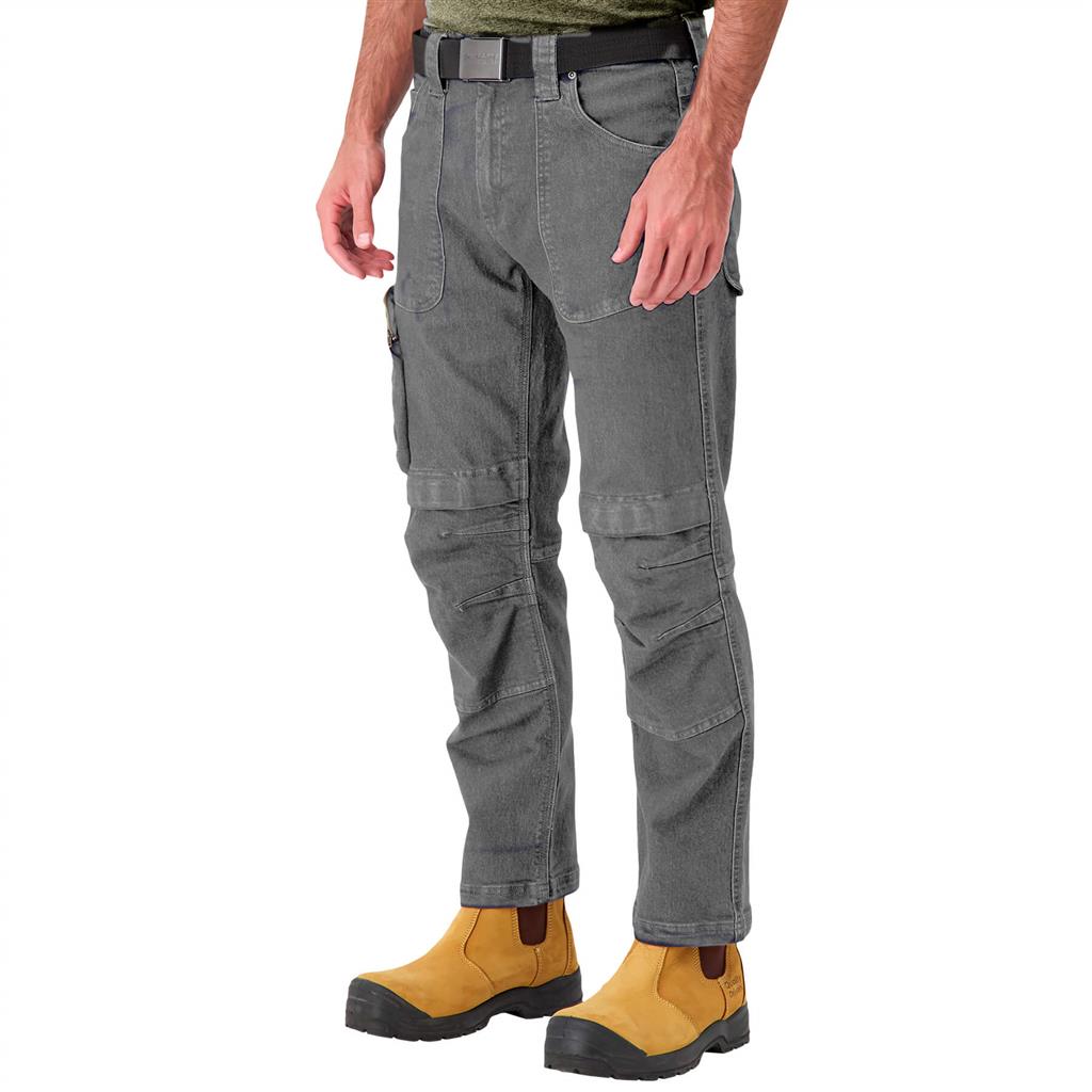 DuraDrive Men's FREEDOM Denim Grey Jeans Work Pants