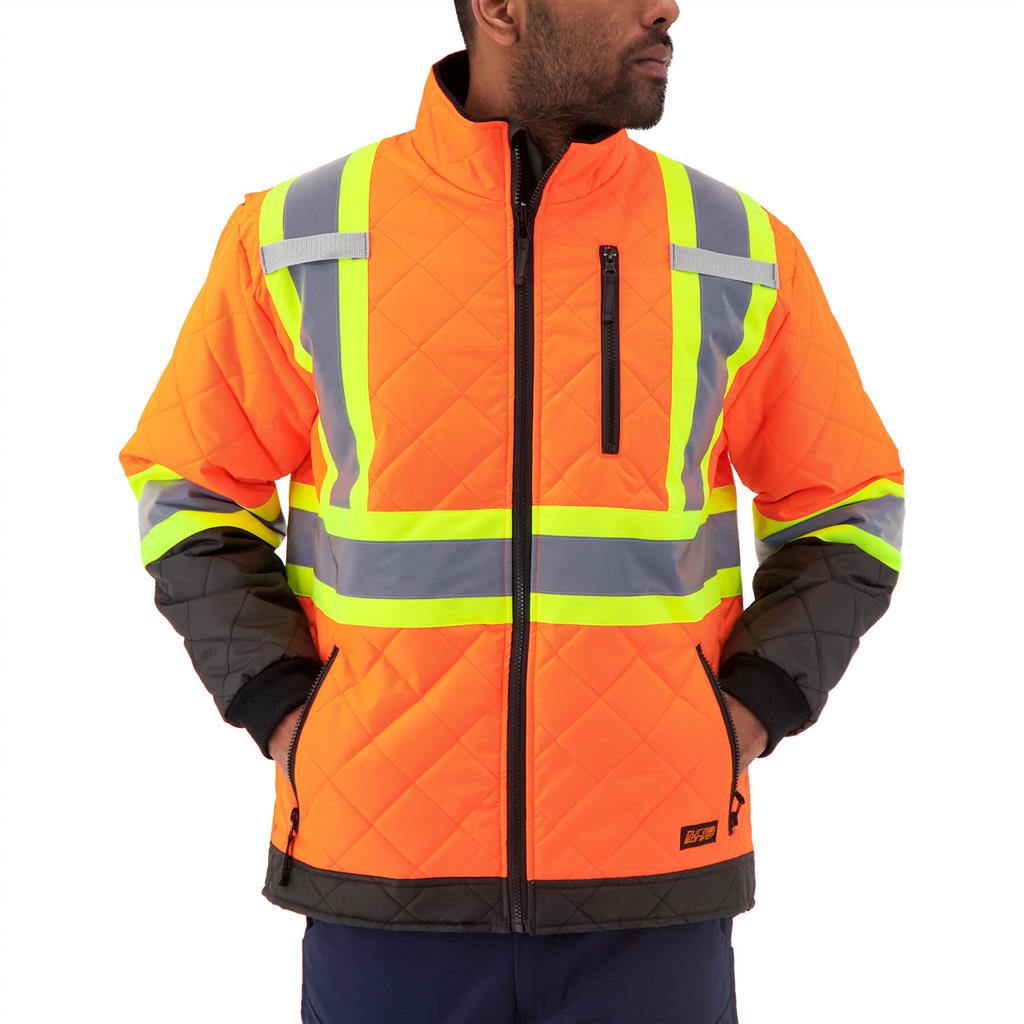 DuraDrive Men's Hi-Vis Lined Orange Freezer Jacket