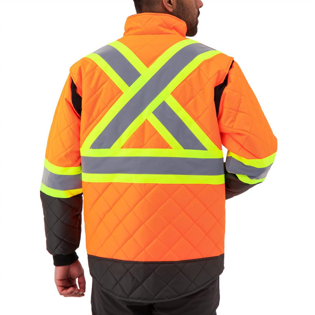 DuraDrive Men's Hi-Vis Lined Orange Freezer Jacket