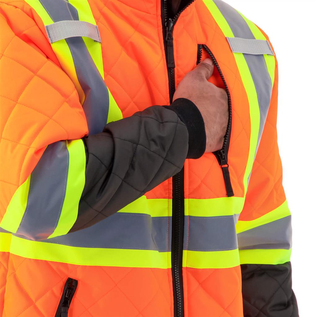 DuraDrive Men's Hi-Vis Lined Orange Freezer Jacket