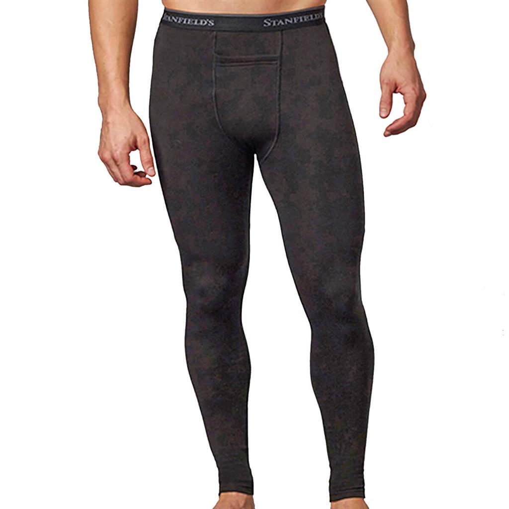 STANFIELD'S 7568 Men's Expedition Weight Black Thermal Long John